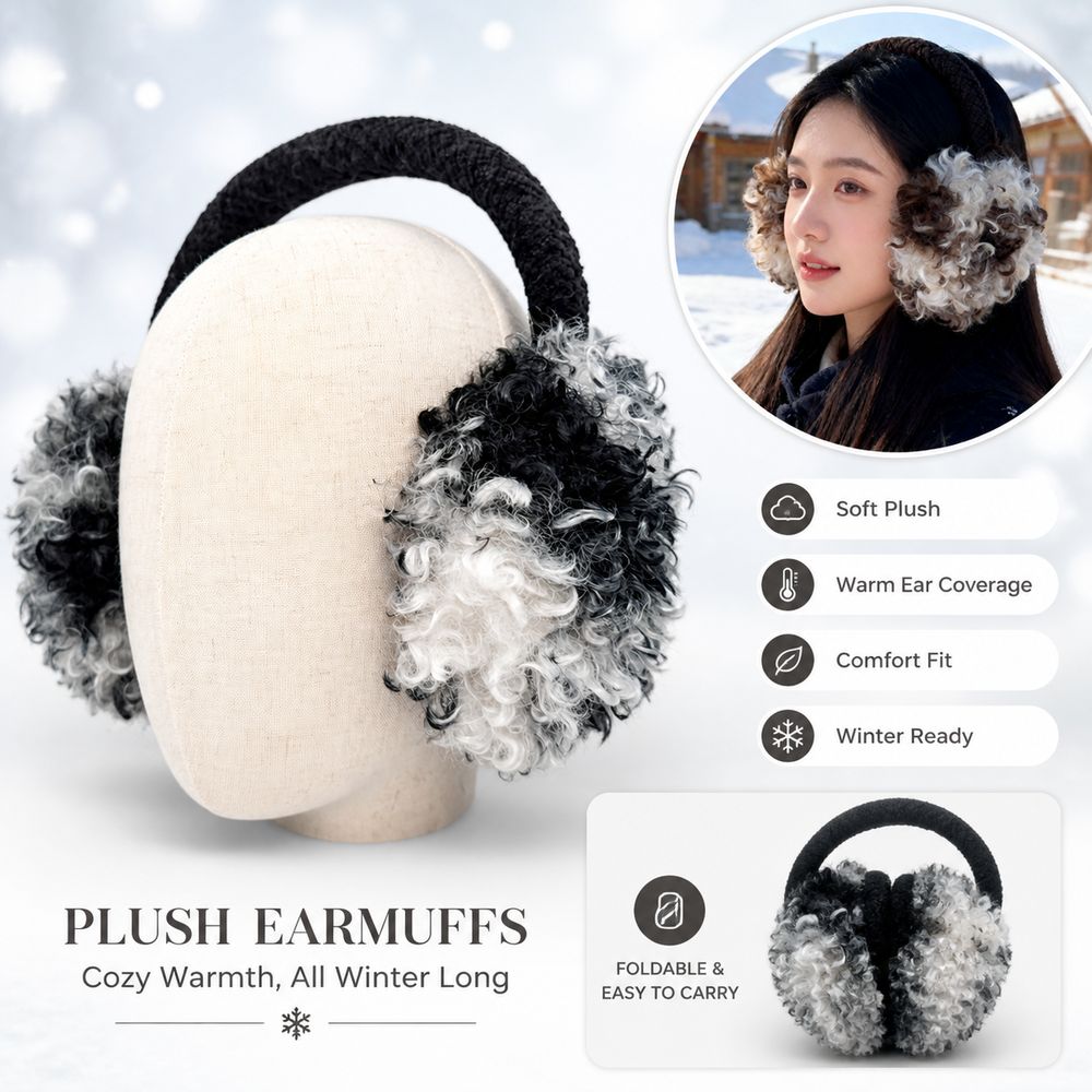 Earmuffs Foldable - Neue Faltbare Ohrenschützer, Weiches Gestricktes Stirnband,