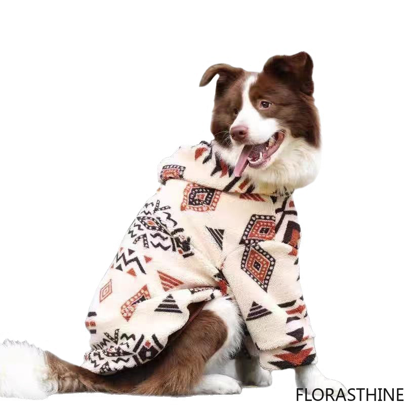 Sherpa Hoodie Fleece - Hundemantel mit Kapuze, Winter-Wärmejacke, Verdickte Hoodies
