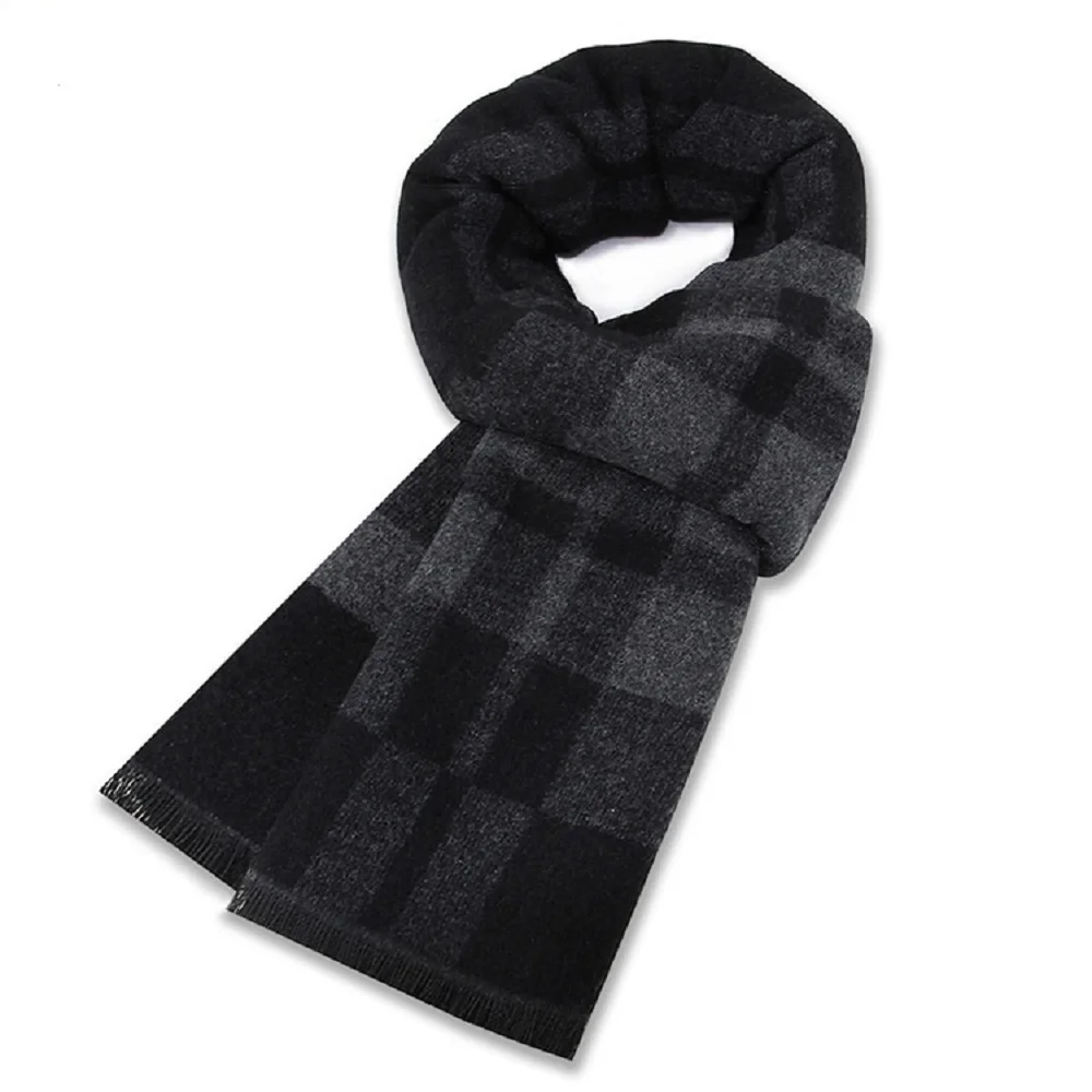 1 Stück Britischer schwarz-gra – Wool Scarf Men Bewertung und Preis